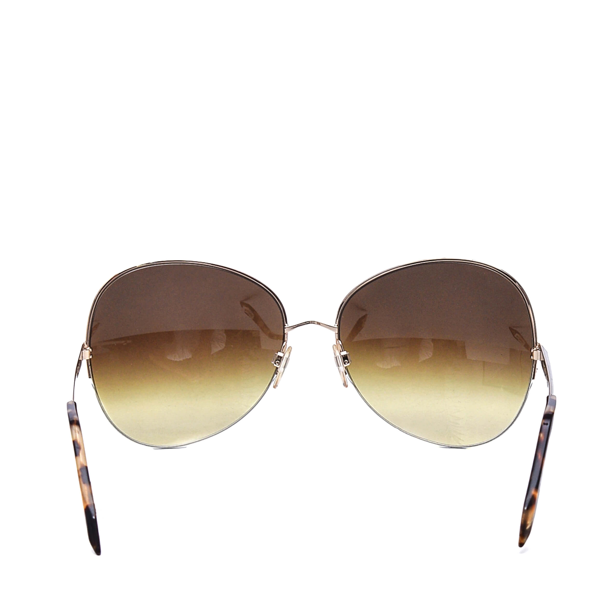 Victoria Beckham - Green Pilot Oversized Sunglasses / 0238